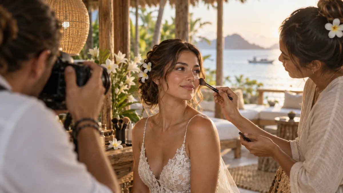 Wedding photography and bridal makeup