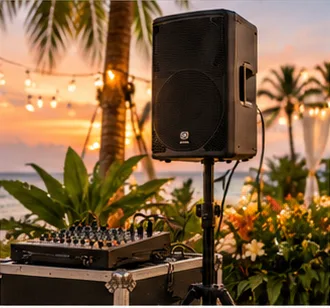 Professional wedding sound setup